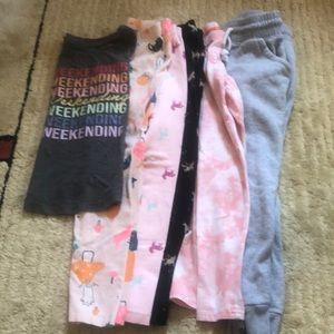 EUC Lot of Leggings/Jogger/ Shirt Size S/6/6X Cat&Jack, Gap Kids,Old Navy